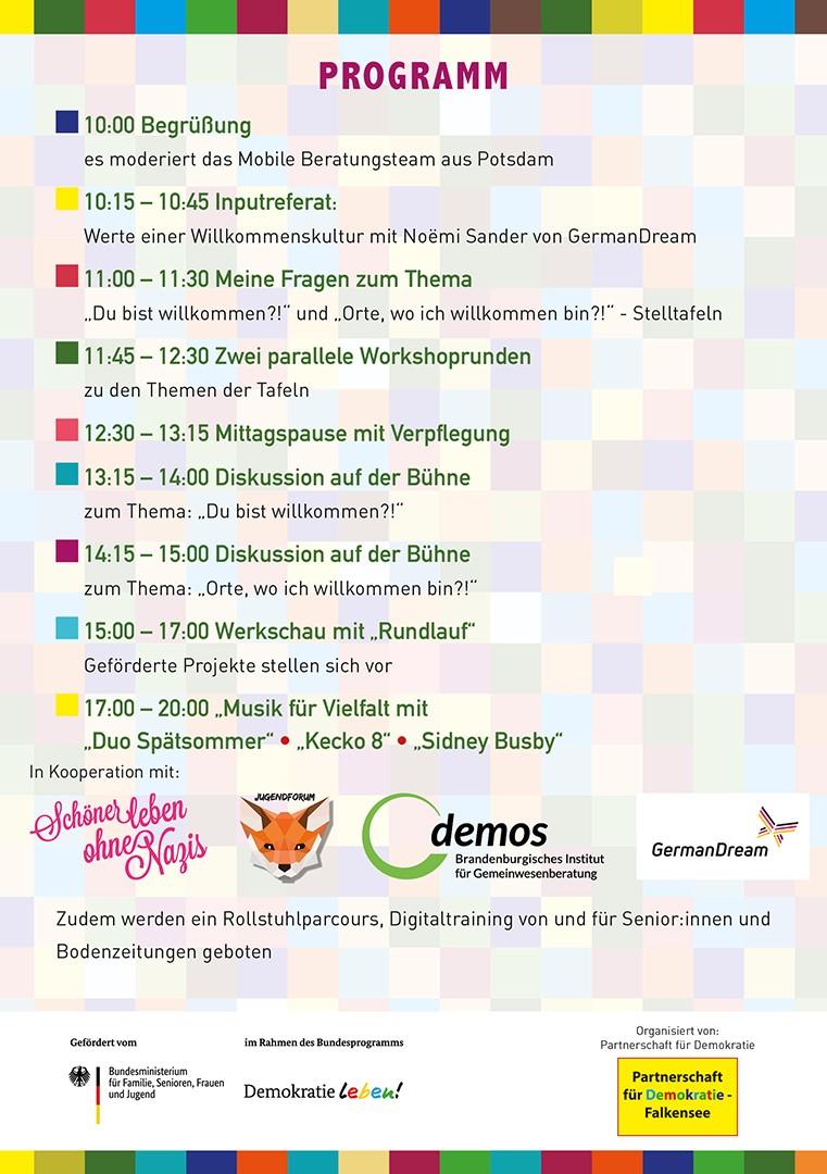 Flyer Programm Demokratiekonferenz 2021