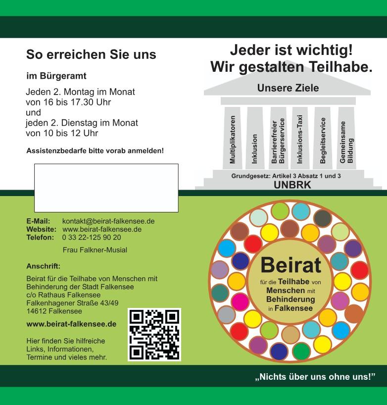 Flyer Teilhabebeirat Falkensee